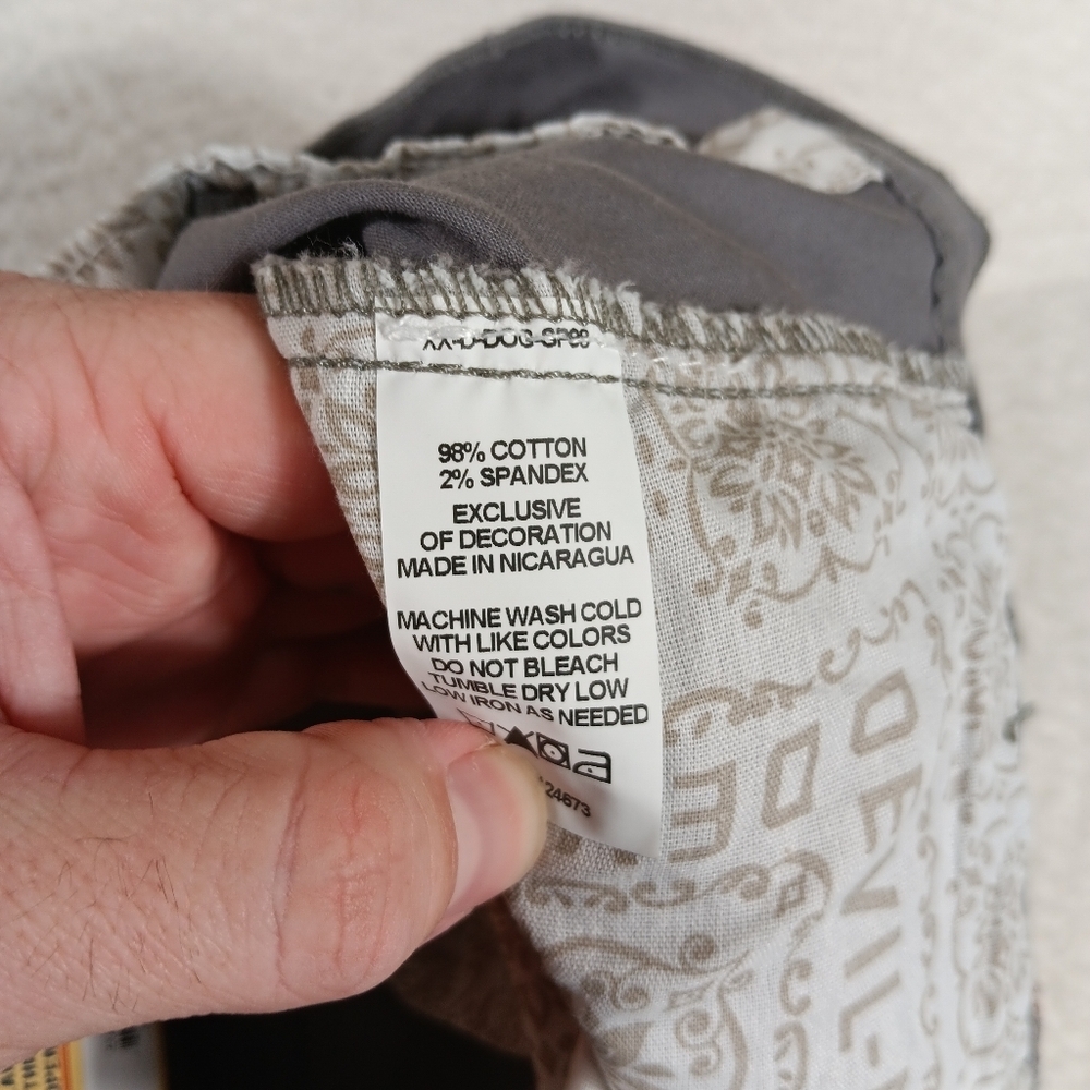 Devil Dog Pants Mens 34x32 Gray Dungarees Slim Chino Straight Leg Dog Tag Nwt - Picture 3 of 11